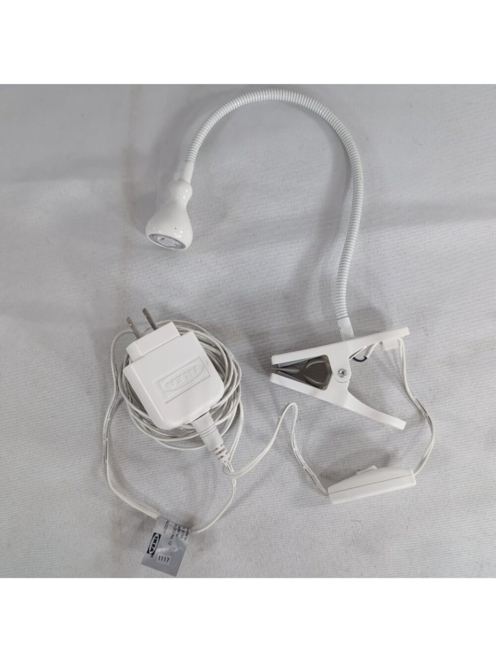 IKEA Jansjo Clip-On Flexible Gooseneck Lamp Light White TESTED WORKING Desk